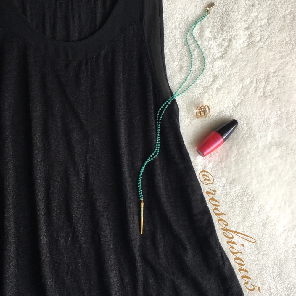 {✨E+L🌙} 14K Gold Boho Pendant + Glass Bead Chain - Picture 8 of 8